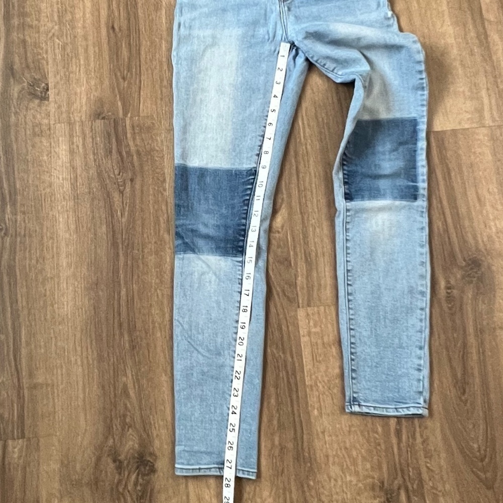 PacSun Super High Rise Skinny Button Fly with Knee Patches Sz 25 - Picture 7 of 10